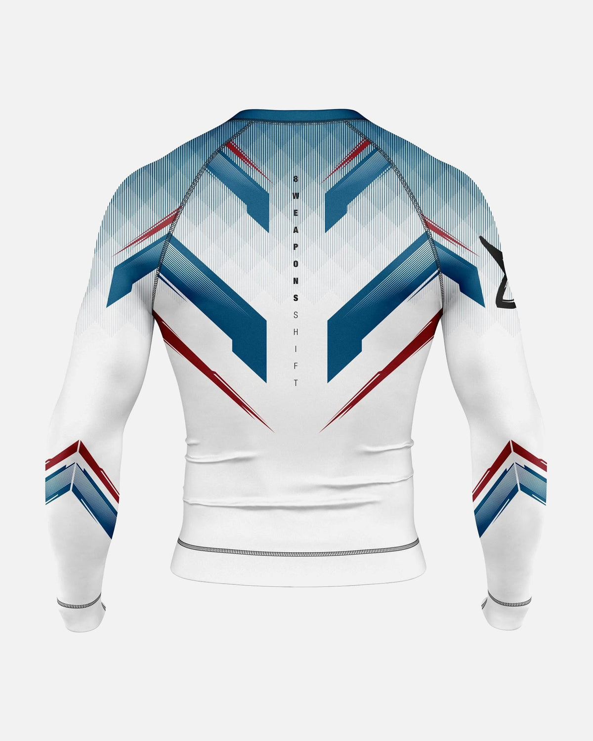 8 WEAPONS Rashguard Shift - Weiß/Navy/Rot