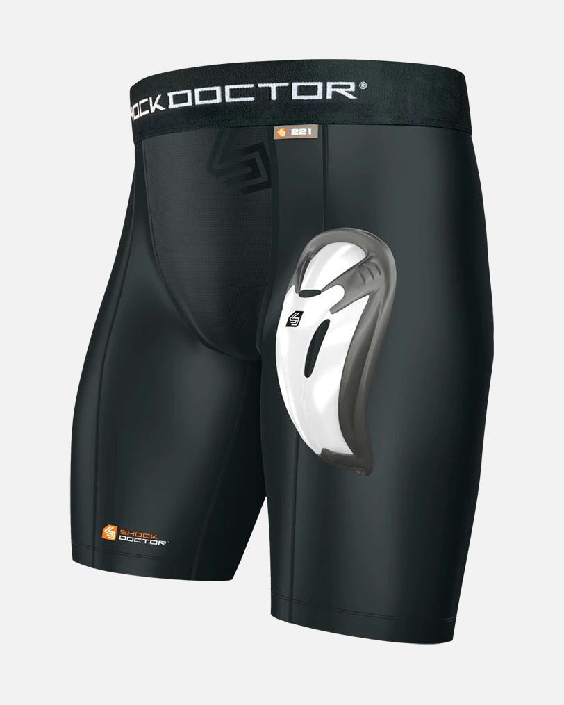 Shock Doctor Kompressionsshorts Bioflex - Schwarz/Weiß
