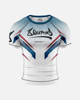 8 WEAPONS Rashguard Shift - Weiß/Navy/Rot