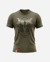 8 WEAPONS T-Shirt Sak Yant Tigers - Olive