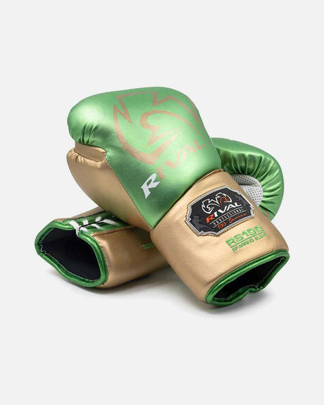 Rival Boxhandschuhe RS100 Pro Sparring - Grün/Gold