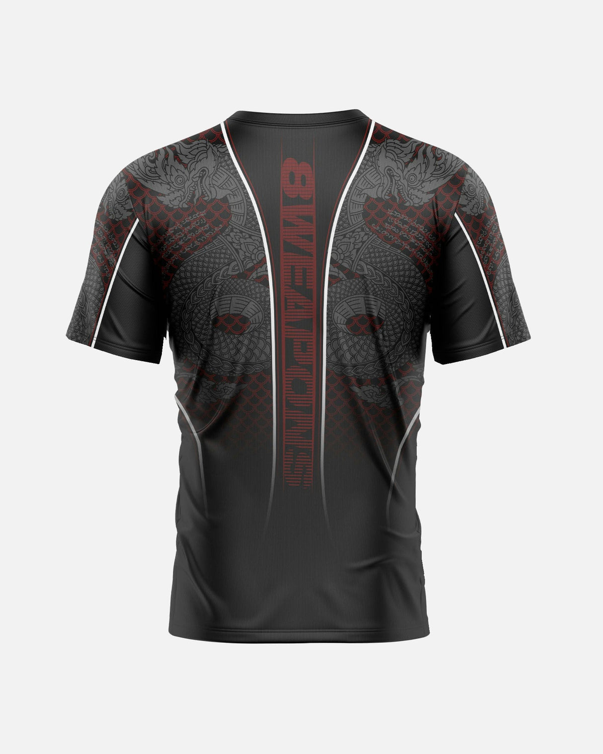 8 WEAPONS T-Shirt Funktionell Naga Yant – Schwarz/Rot