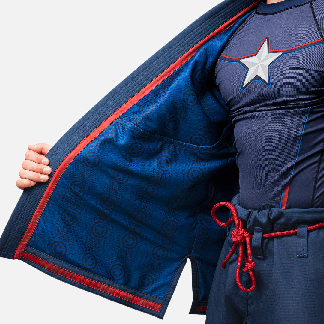 Marvel BJJ Gi Captain America - Blau