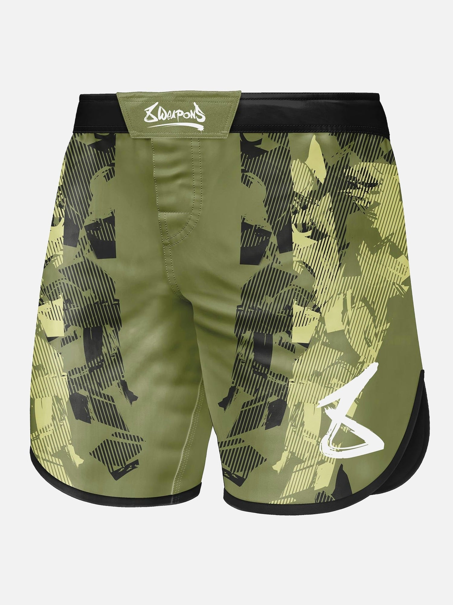 8 WEAPONS MMA Shorts Hit 2.0 - Oliv/Schwarz