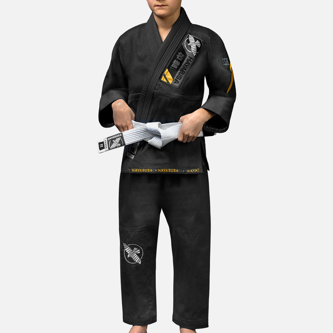 Hayabusa BJJ Gi Ascend Kinder - Schwarz