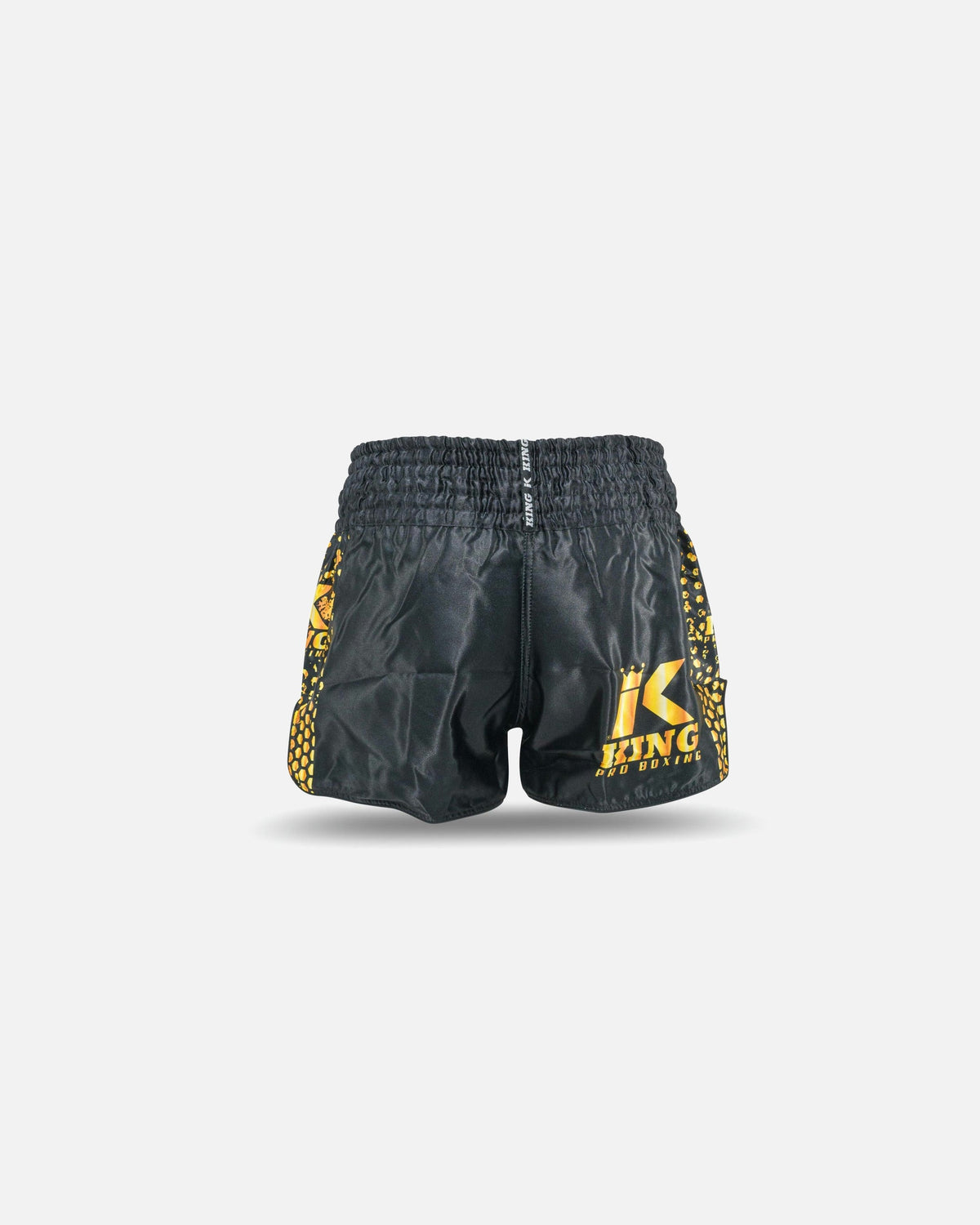 King Pro Boxing Muay Thai Shorts Hexagon 2 Kinder - Schwarz