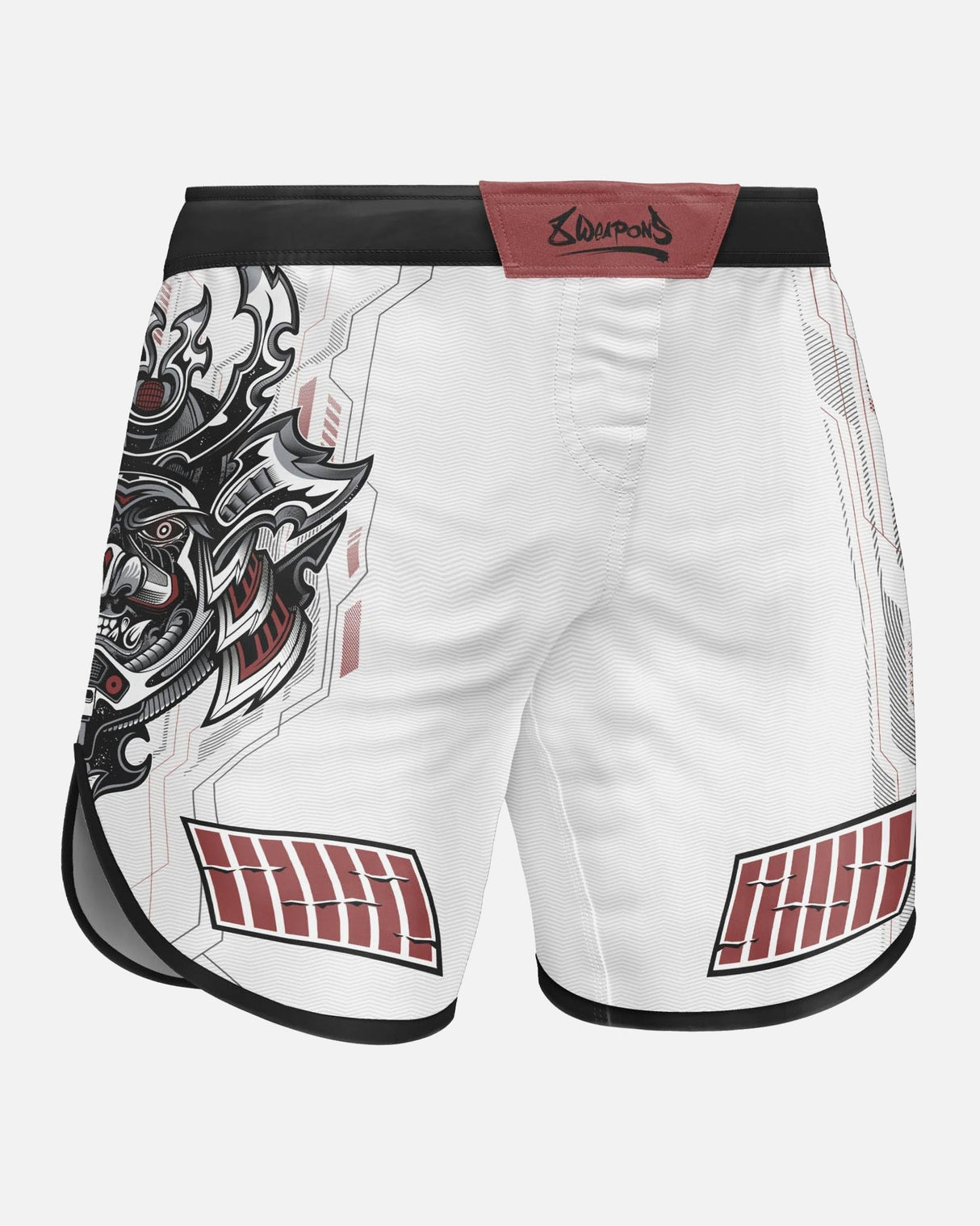 8 WEAPONS MMA-Shorts Samurai 2.0 – Weiß/Rot