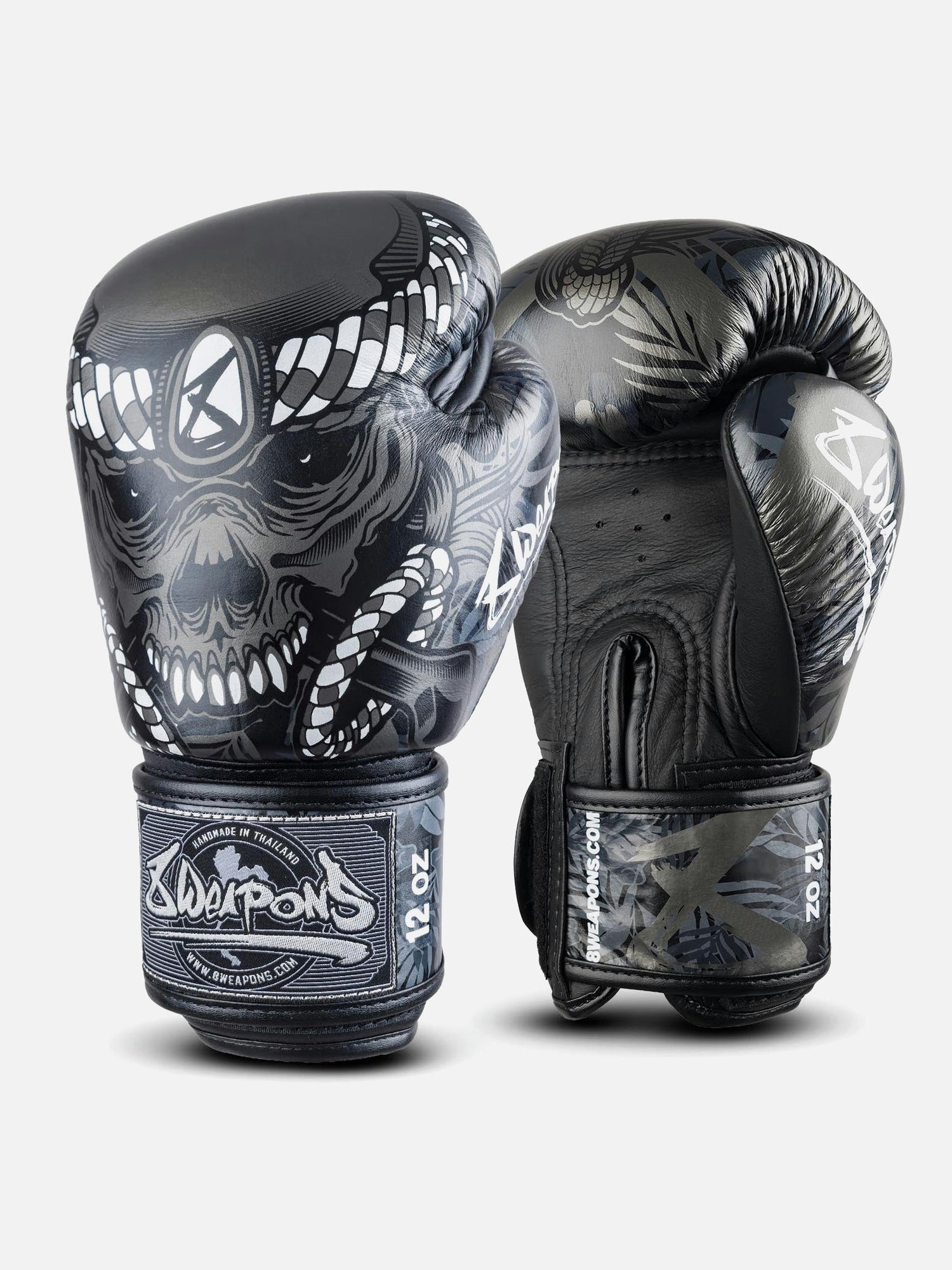 8 WEAPONS Boxhandschuhe Bone Island - Schwarz