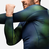 Hayabusa Rashguard Fusion Lange Ärmel - Blau/Grün