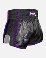 8 WEAPONS Muay-Thai-Shorts Beastial Panther - Schwarz/Lila