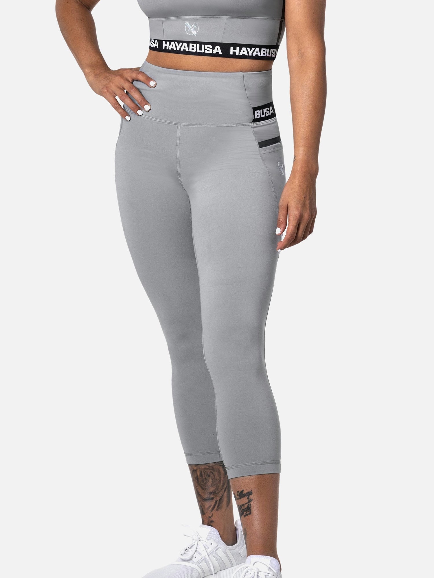 Hayabusa Leggings High Rise 3/4 Damen - Grau