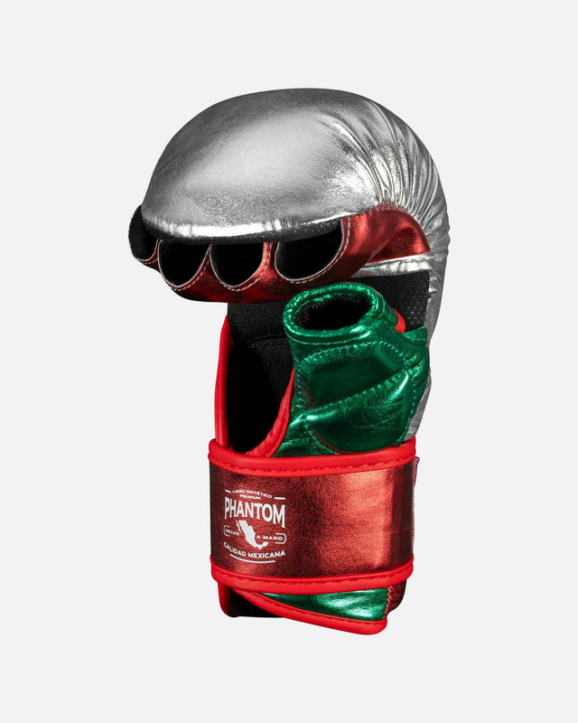 Phantom Athletics MMA Handschuhe Mexico - Silber/Grün/Rot