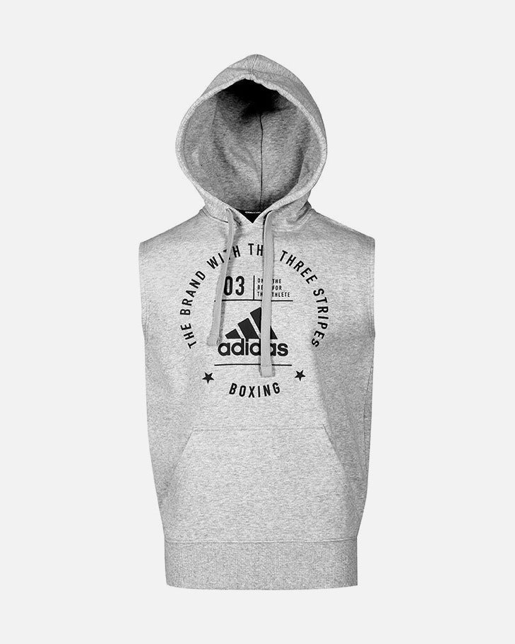 Adidas Hoodie Ärmellos Community Boxing - Grau/Schwarz