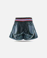 King Pro Boxing Muay Thai Shorts Flag - Schwarz