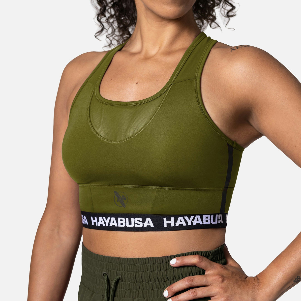 Hayabusa Sport-BH Crossback Damen - Olive