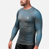 Hayabusa Rashguard Fusion Lange Ärmel - Grau/Aqua