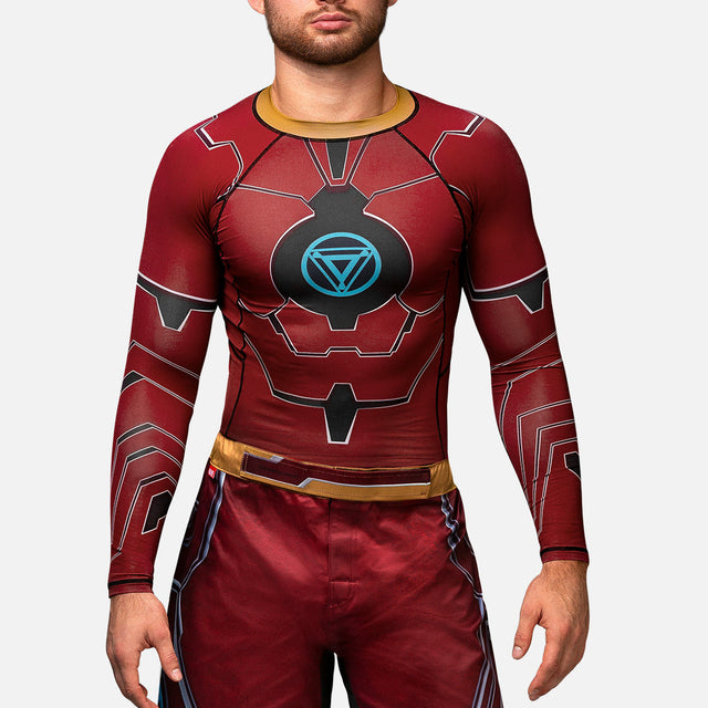 Hayabusa Marvel Rashguard Iron Man Lange Ärmel - Rot