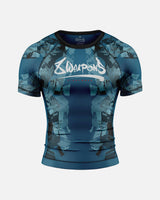 8 WEAPONS Rashguard Hit 2.0 - Dunkelblau/Schwarz