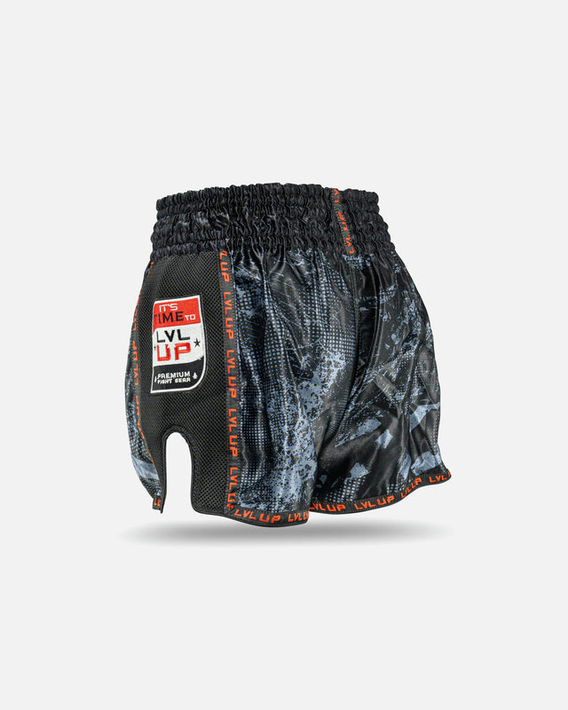 LVL UP Muay Thai Shorts TKO - Schwarz