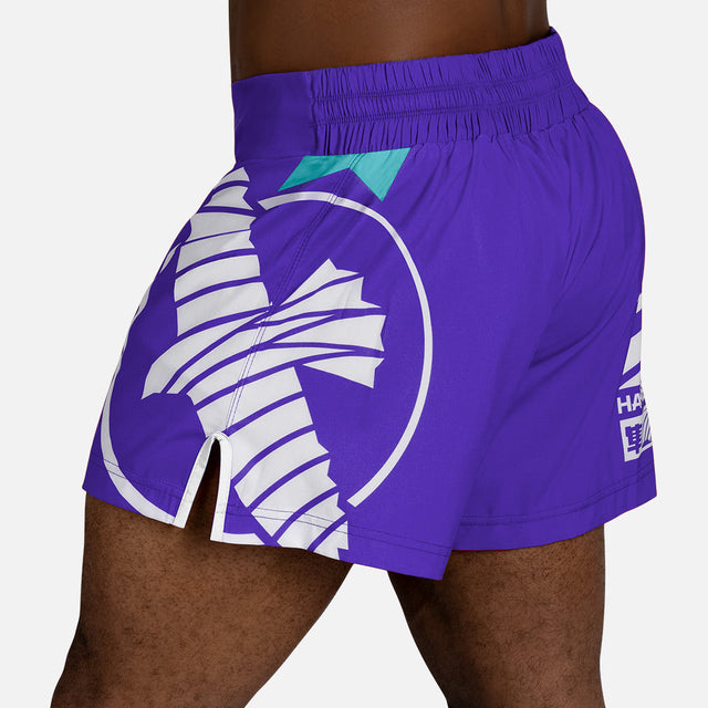Hayabusa Muay Thai Shorts Icon - Lila/Weiß