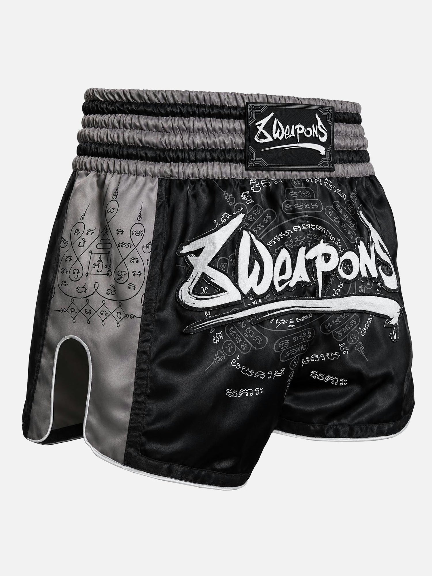 8 WEAPONS Muay Thai Shorts 8 Ways Yant 2.0 - Schwarz