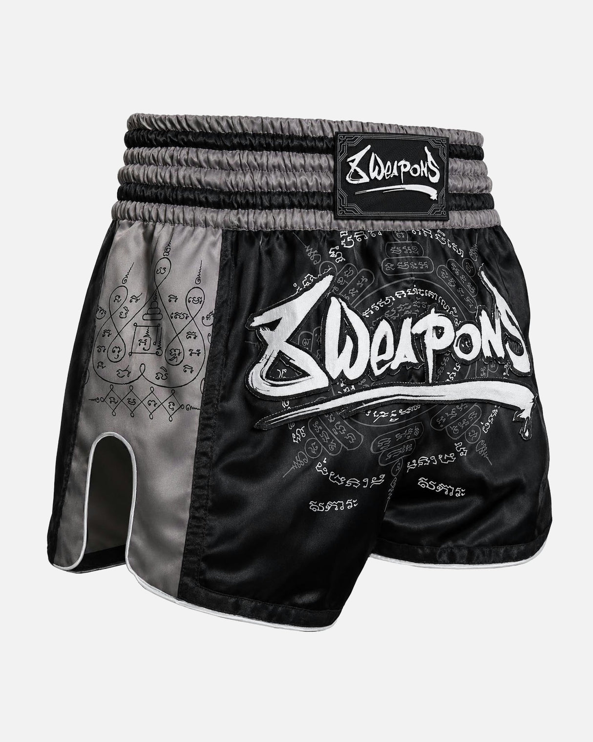 8 WEAPONS Muay-Thai-Shorts 8 Ways Yant 2.0 - Schwarz