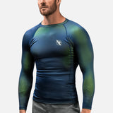 Hayabusa Rashguard Fusion Lange Ärmel - Blau/Grün
