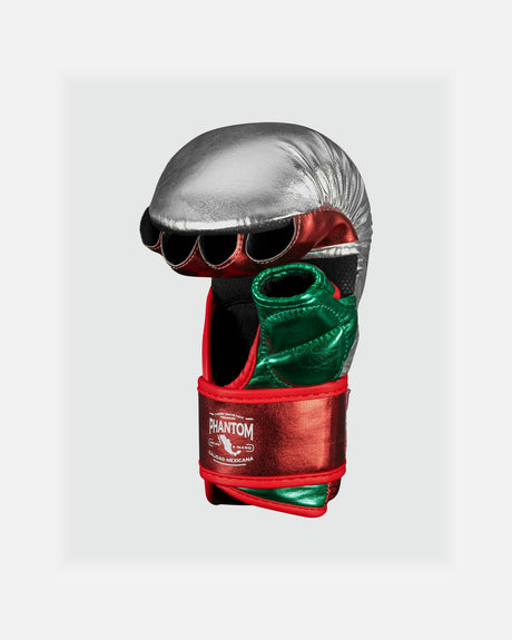 Phantom Athletics MMA Handschuhe Mexico - Silber/Grün/Rot