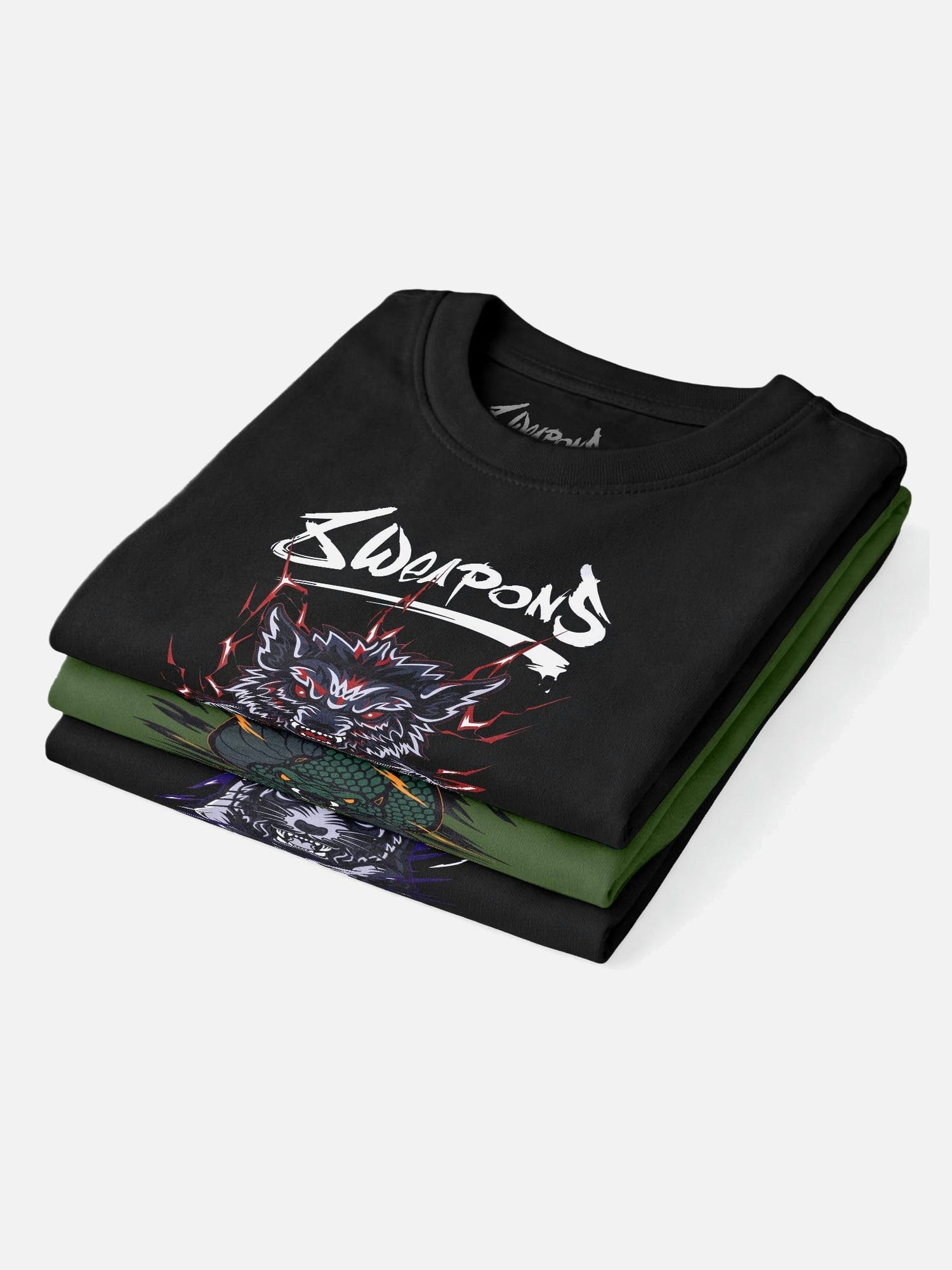 8 WEAPONS T-Shirt Beastial Wolf - Schwarz/Rot
