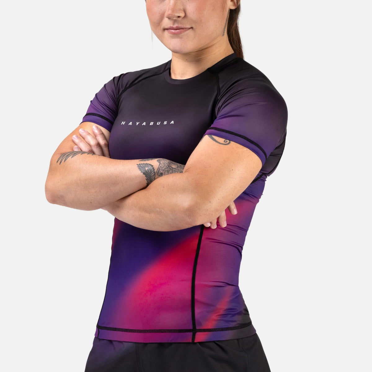 Hayabusa Rashguard Apex Nova Kurzarm Damen - Lila
