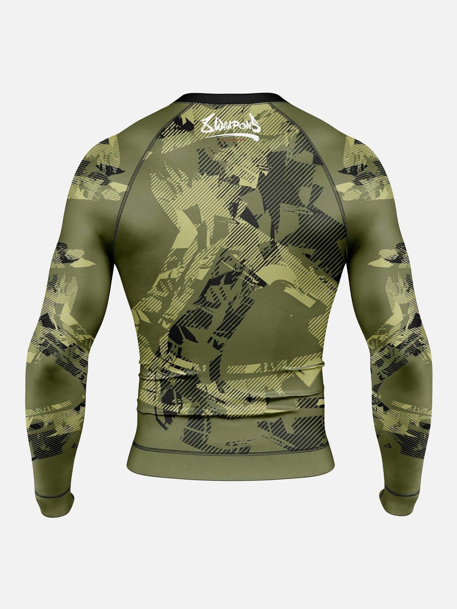 8 WEAPONS Rashguard Hit 2.0 - Oliv/Schwarz