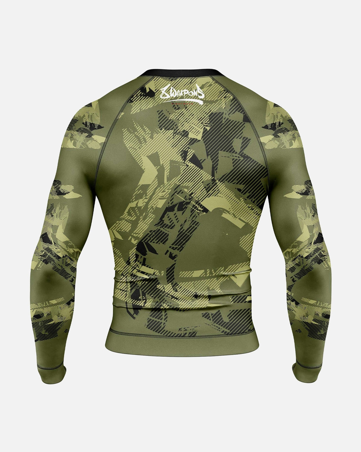 8 WEAPONS Rashguard Hit 2.0 - Oliv/Schwarz