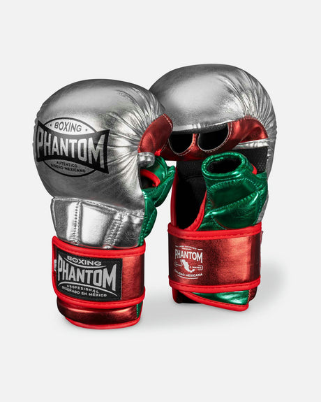 Phantom Athletics MMA Handschuhe Mexico - Silber/Grün/Rot