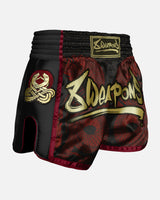 8 WEAPONS Muay Thai Shorts Naga - Schwarz/Rot
