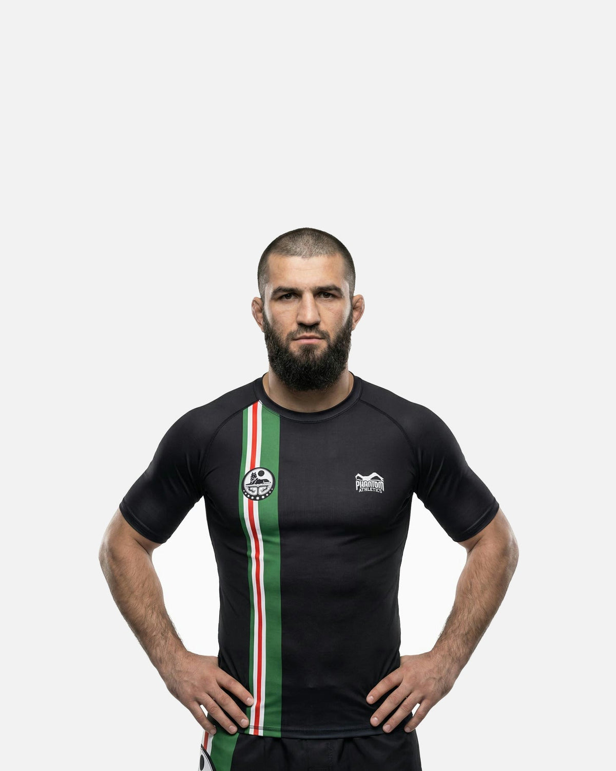 Phantom Athletics Rashguard Team Chechnya - Schwarz/Grün