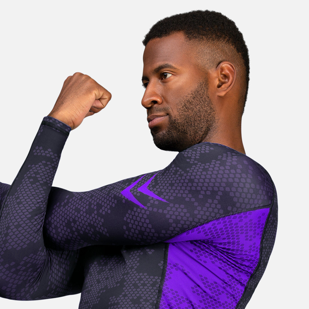 Hayabusa Rashguard Ranked Lange Ärmel - Lila