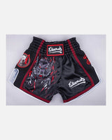 8 WEAPONS Muay Thai Shorts Beastial Wolf - Schwarz/Rot