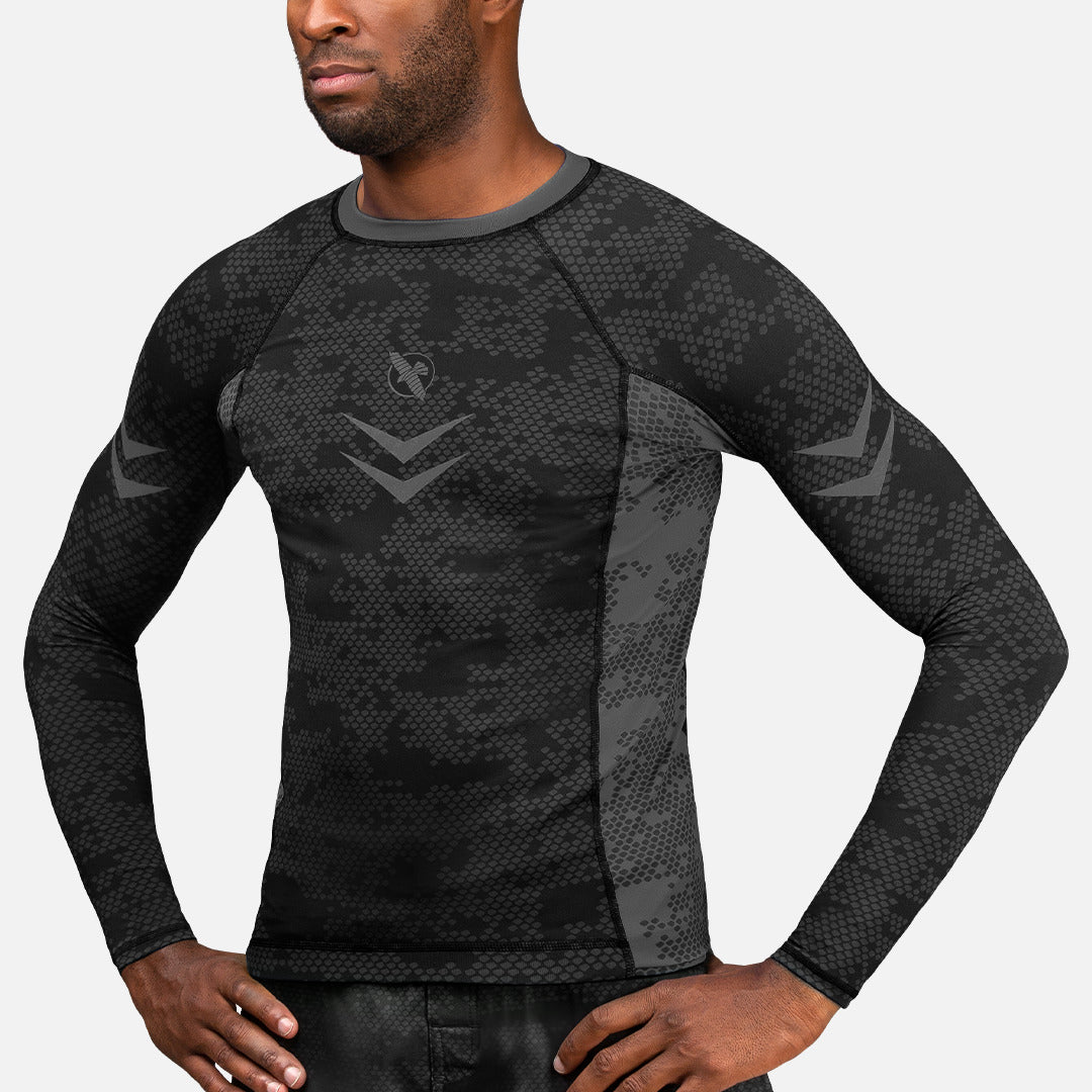 Hayabusa Rashguard Ranked Lange Ärmel - Schwarz