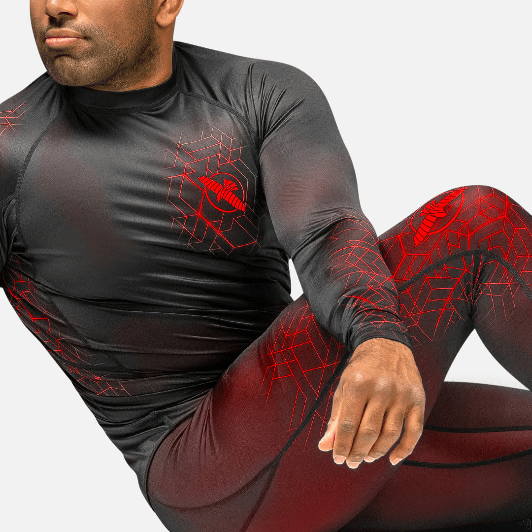 Hayabusa Kompressionsshorts Geo - Rot