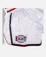 8 WEAPONS Muay Thai Shorts Bangkok - Weiß/Schwarz