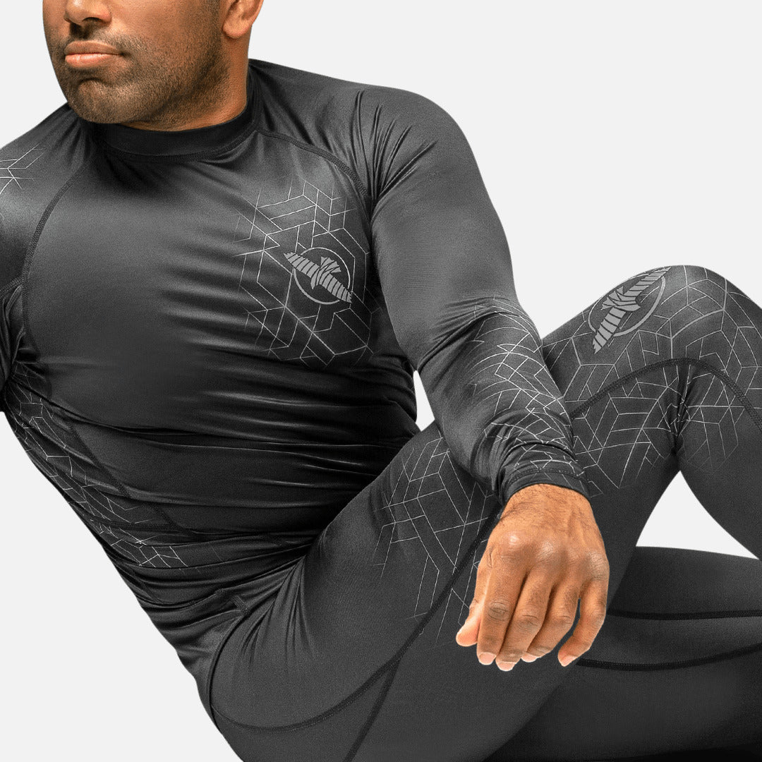 Hayabusa Kompressionsshorts Geo - Grau