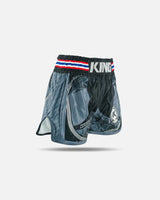 King Pro Boxing Muay Thai Shorts Flag - Schwarz
