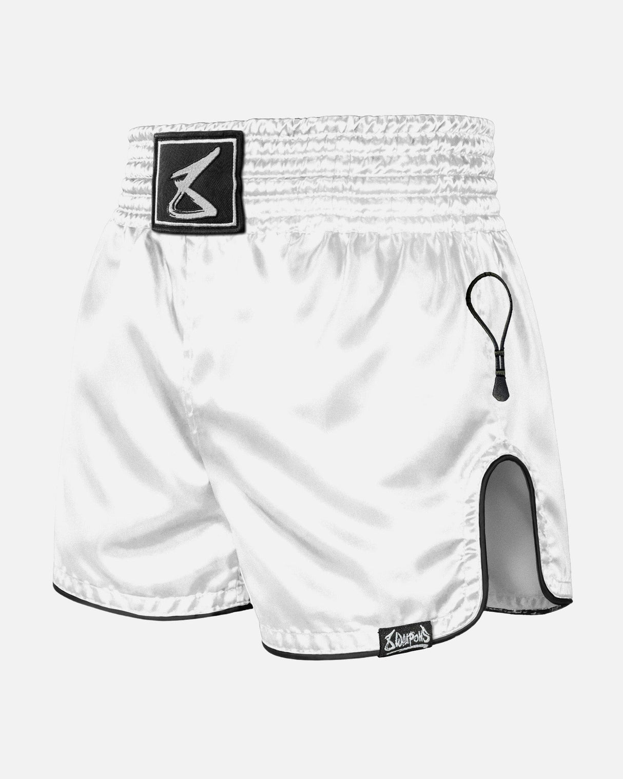 8 WEAPONS Muay-Thai-Shorts Mongkol - Weiß/Schwarz