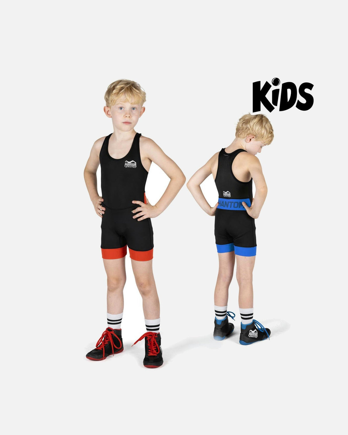 Phantom Athletics Ringertrikot Storm Kinder - Schwarz/Rot/Schwarz/Blau