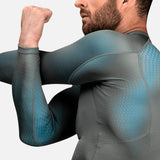 Hayabusa Rashguard Fusion Lange Ärmel - Grau/Aqua