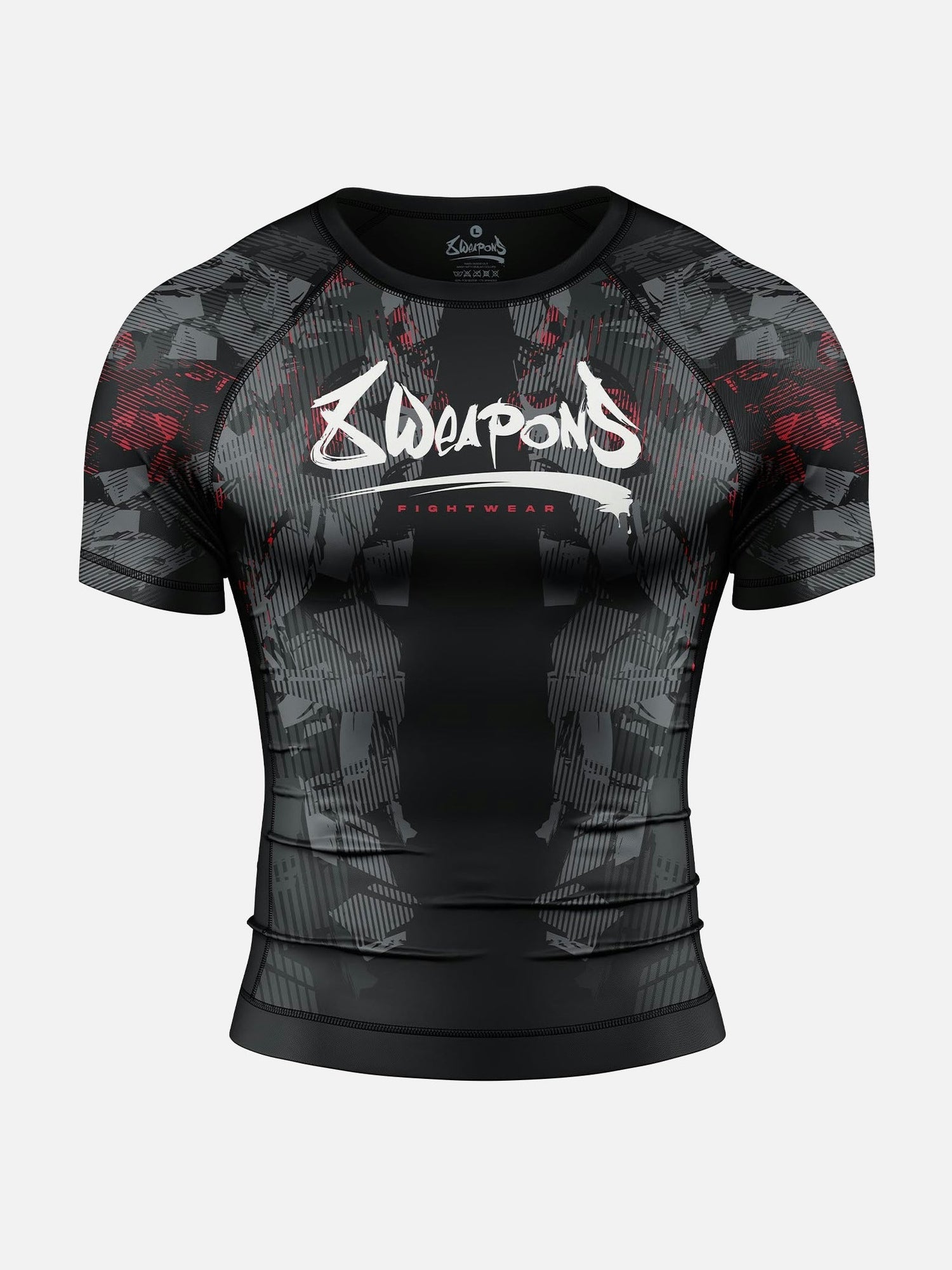 8 WEAPONS Rashguard Hit 2.0 - Schwarz/Rot