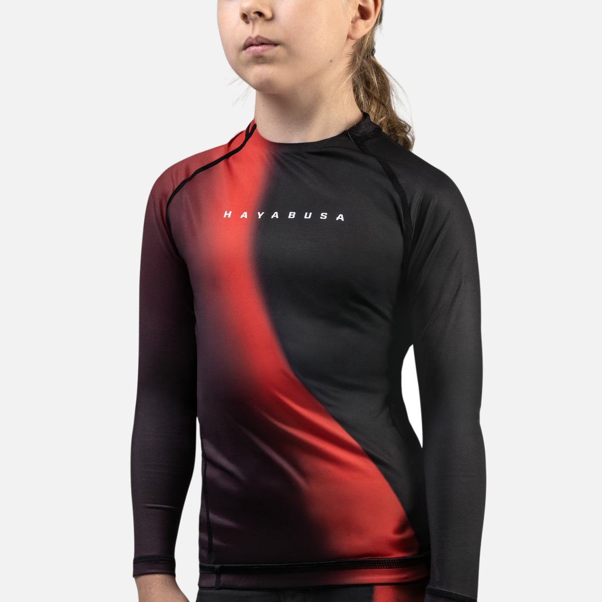 Hayabusa Rashguard Apex Nova Lange Ärmel Kinder - Rot