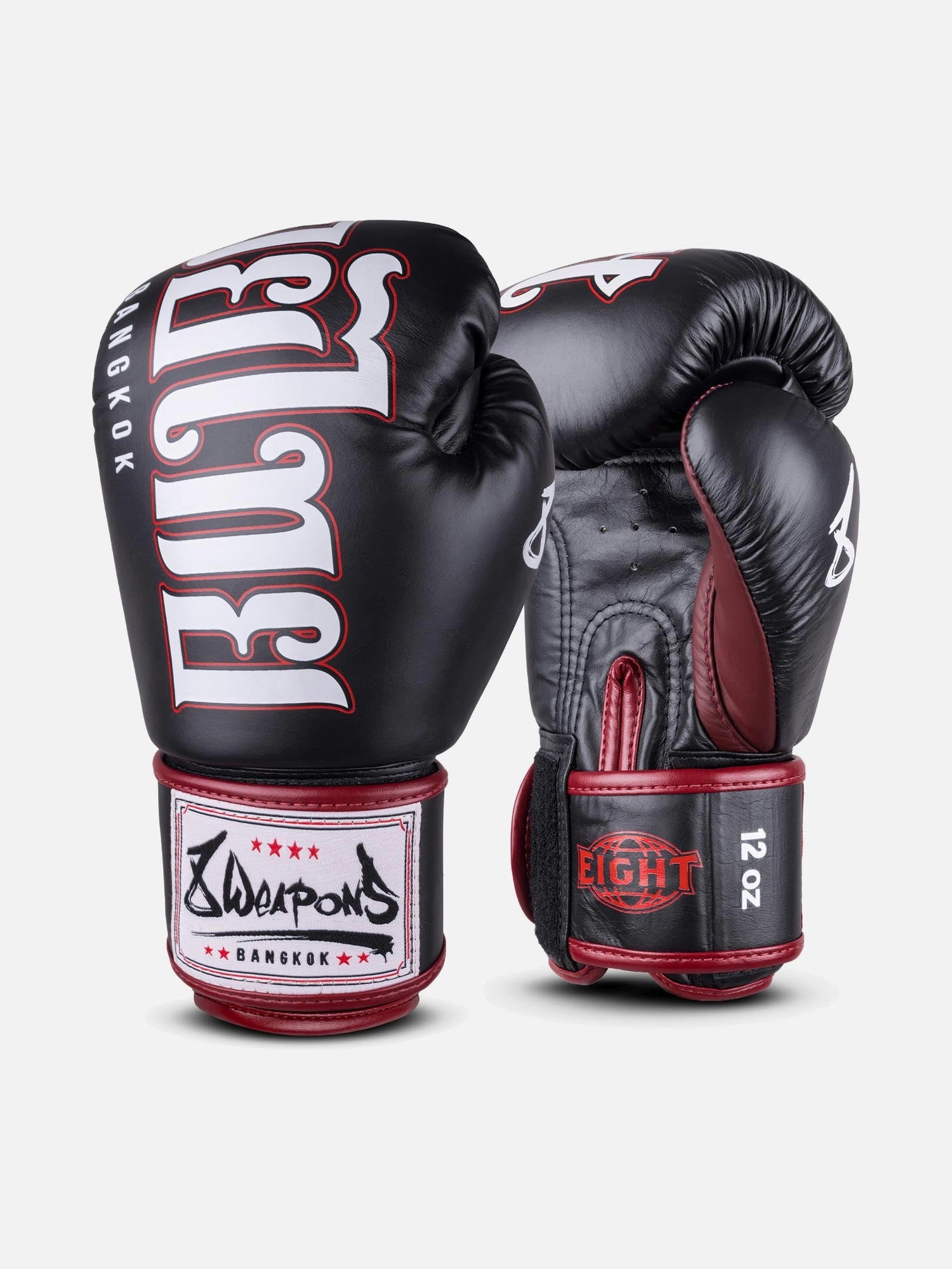 8 WEAPONS Boxhandschuhe Bangkok - Schwarz/Weiß