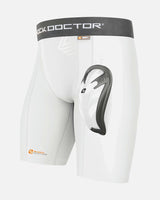 Shock Doctor Kompressionsshorts Bioflex - Schwarz/Weiß