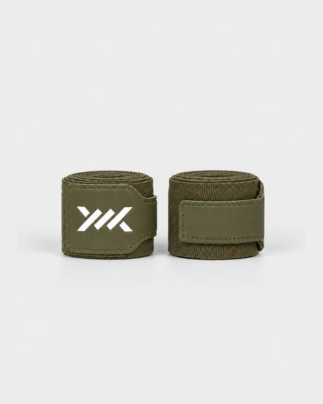 Caged Boxbandagen Essential – Kaki Grün (inklusive Waschbeutel)
